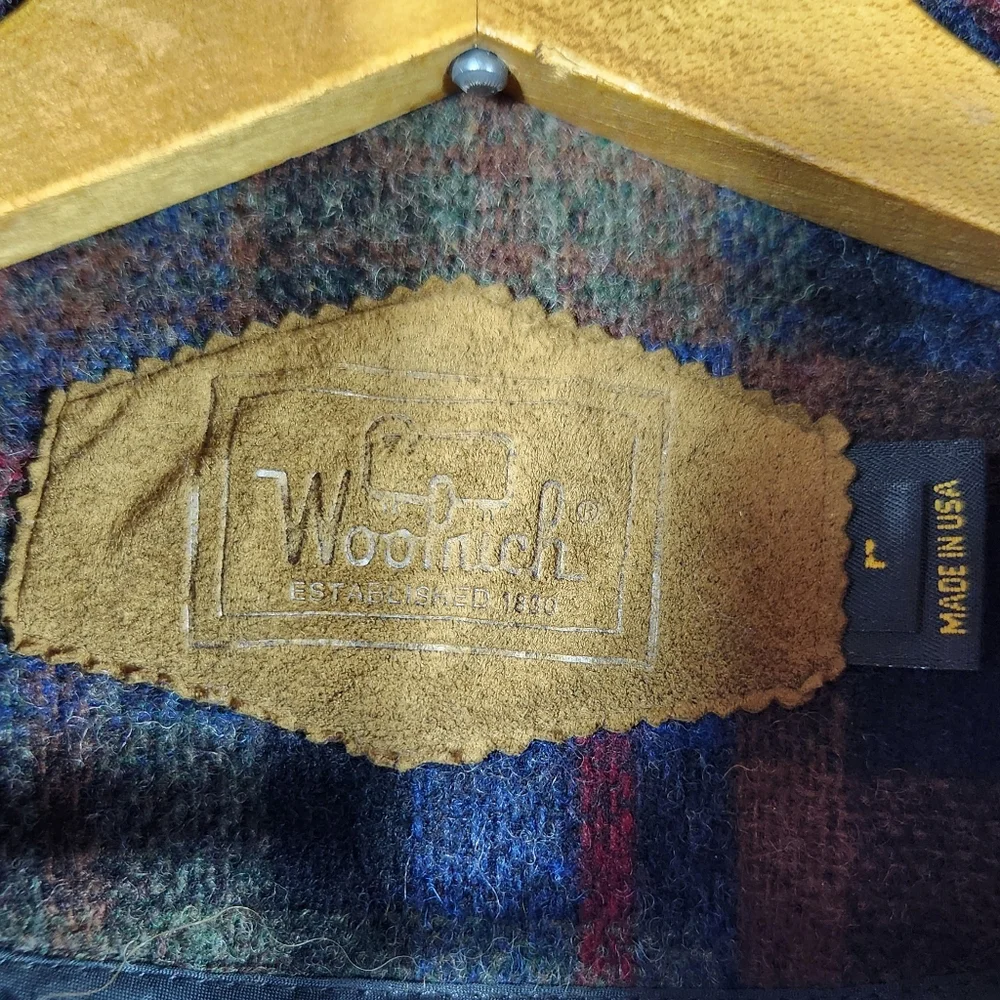 Woolrich Vintage Wool Blend Coat Patchwork Plaid Multicolor | Women's Size L - Picture 6 of 9